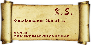 Kesztenbaum Sarolta névjegykártya